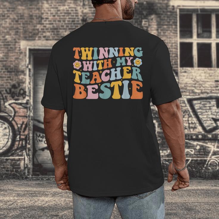 Twinning With My Teacher Bestie Twin Day Matching For Men Women Kids Men's Back Print T-Shirt, funny design Twinning With My Teacher Bestie Twin Day Matching For Men Women Kids Men's Back Print T-Shirt, funny design