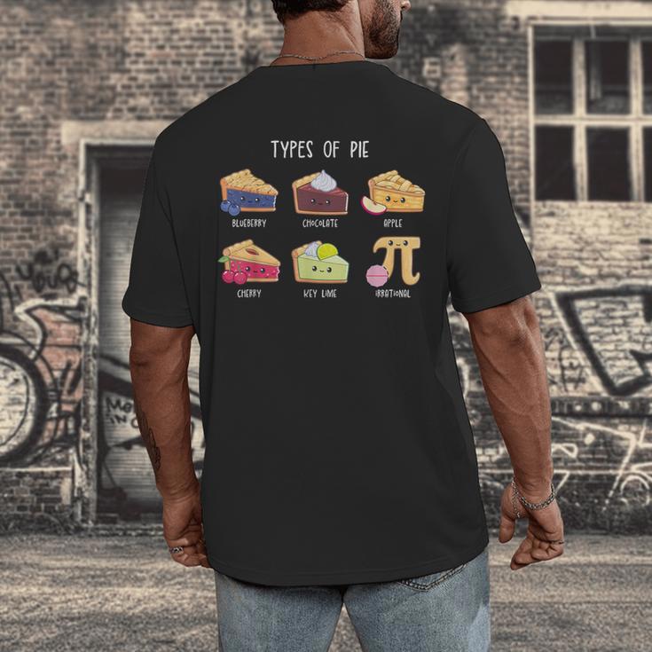 Types Of Pie Pi Day Math Teacher Geek 314 Math Pun Men's Back Print T-Shirt, funny design Types Of Pie Pi Day Math Teacher Geek 314 Math Pun Men's Back Print T-Shirt, funny design