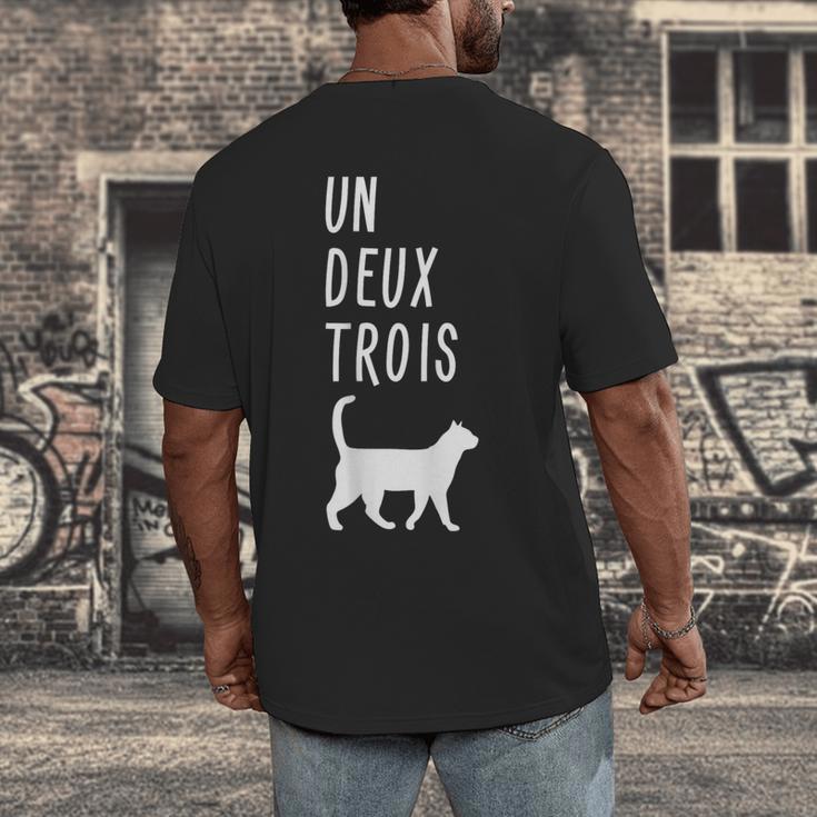 Un Deux Trois Cat Shirt French Teacher Men's Back Print T-Shirt, funny design Un Deux Trois Cat Shirt French Teacher Men's Back Print T-Shirt, funny design