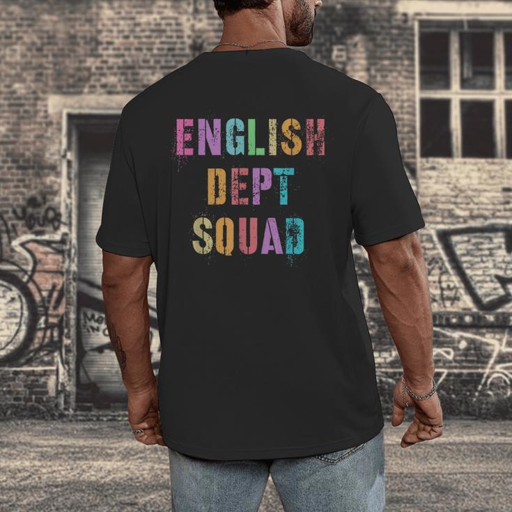 Vintage ENGLISH DEPT SQUAD Back To School Teacher Student Men's Back Print T-Shirt, funny design Vintage ENGLISH DEPT SQUAD Back To School Teacher Student Men's Back Print T-Shirt, funny design