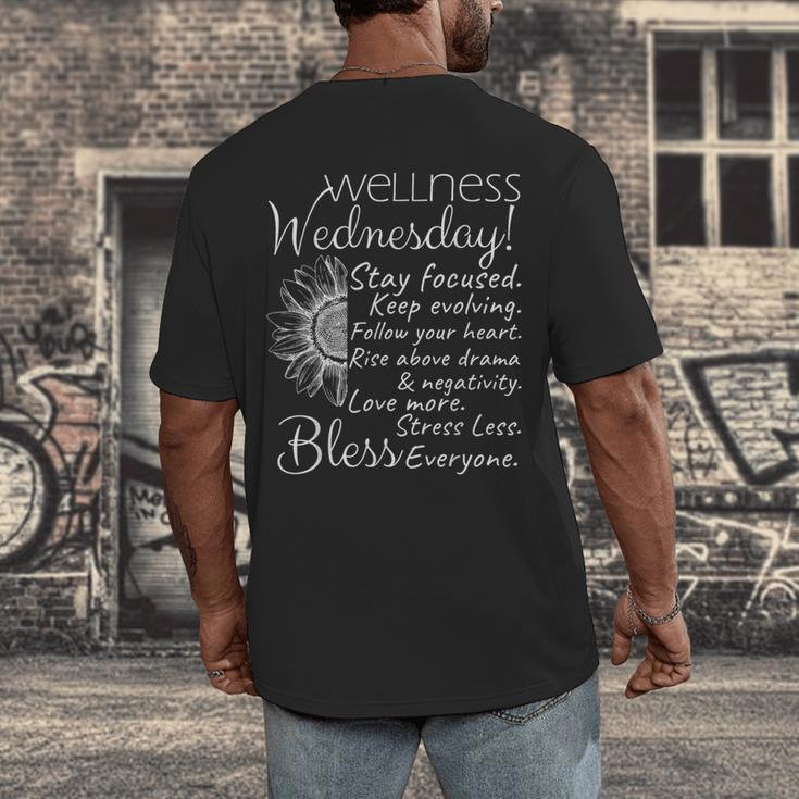 Wellness Wednesday Nurse Counselor Teacher Quotes Men's Back Print T-Shirt, funny design Wellness Wednesday Nurse Counselor Teacher Quotes Men's Back Print T-Shirt, funny design