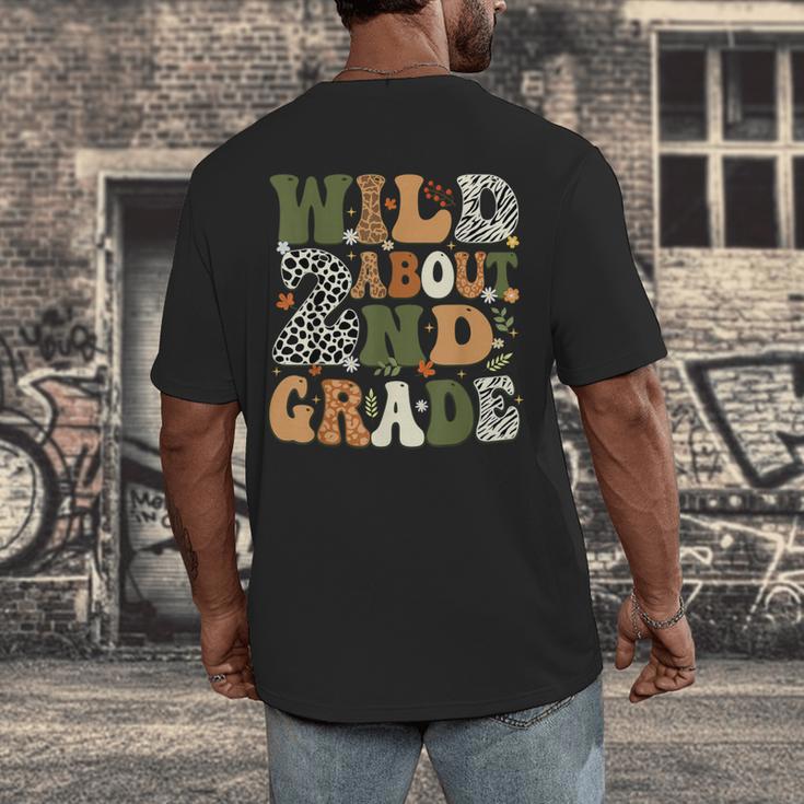 Wild About 2nd Grade Teacher Student First Day Of School Men's Back Print T-Shirt, funny design Wild About 2nd Grade Teacher Student First Day Of School Men's Back Print T-Shirt, funny design