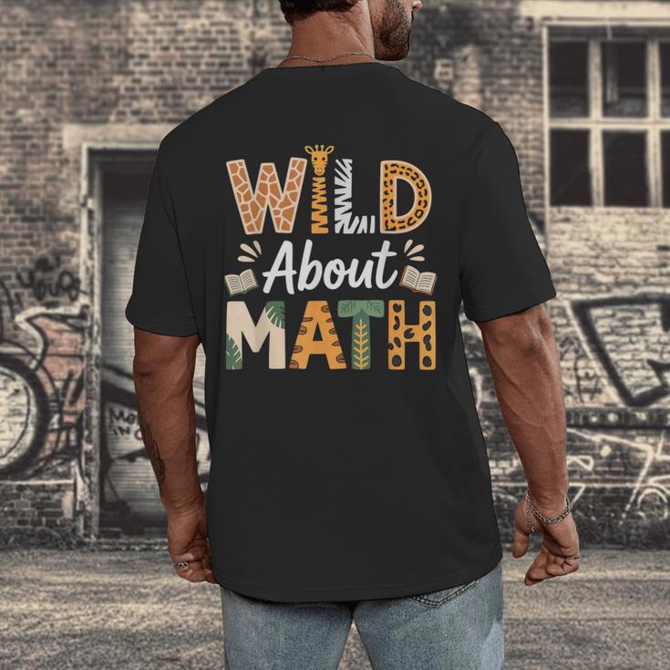 Wild About Math Cute Teacher Student Math Club Men's Back Print T-Shirt, funny design Wild About Math Cute Teacher Student Math Club Men's Back Print T-Shirt, funny design