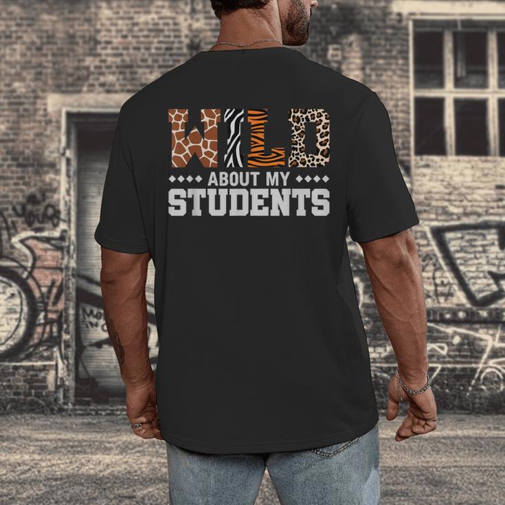 Wild About My Students Shirt Animals Teacher Men's Back Print T-Shirt, funny design Wild About My Students Shirt Animals Teacher Men's Back Print T-Shirt, funny design