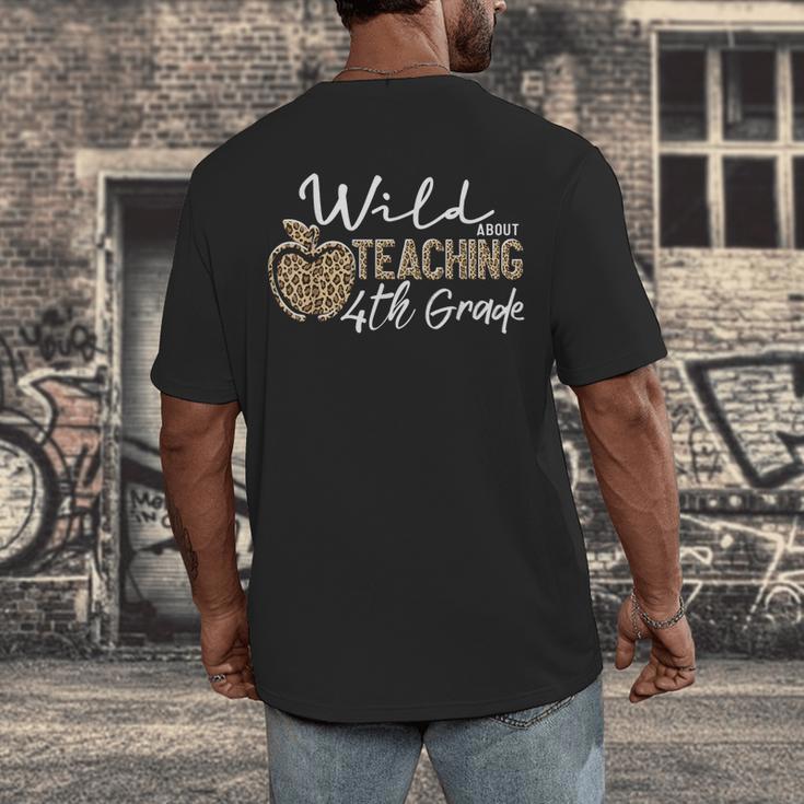 Wild About Teaching School Crew 4th Grade Teacher Squad Men's Back Print T-Shirt, funny design Wild About Teaching School Crew 4th Grade Teacher Squad Men's Back Print T-Shirt, funny design