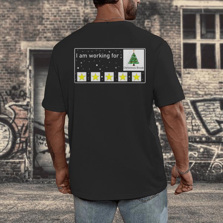 I Am Working For Christmas Break Special Education Teacher Men's Back Print T-Shirt, funny design I Am Working For Christmas Break Special Education Teacher Men's Back Print T-Shirt, funny design