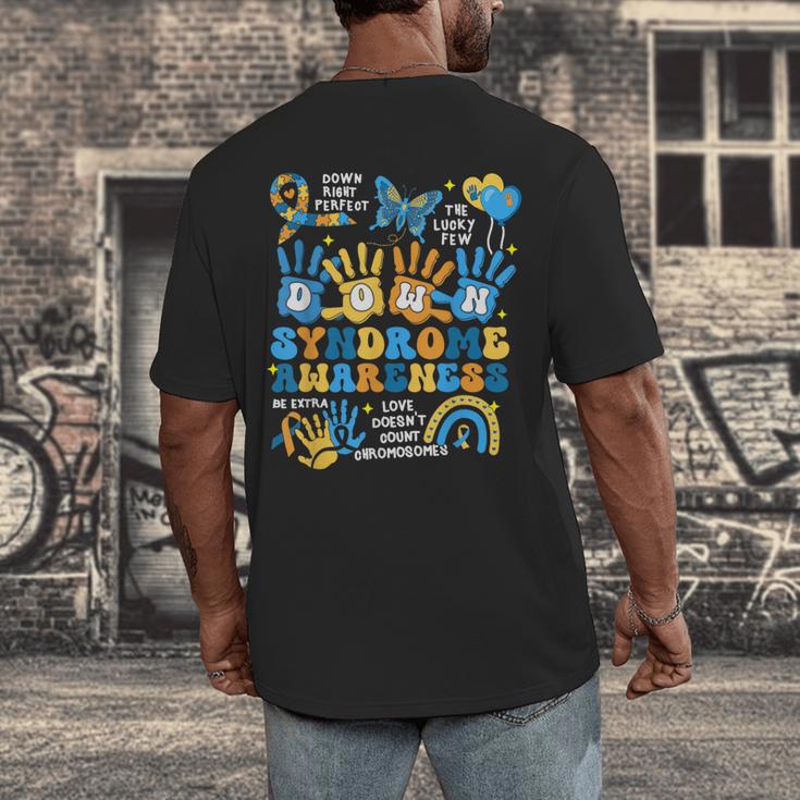 World Down Syndrome Day Awareness T21 Teacher Women Men Kids Men's Back Print T-Shirt, funny design World Down Syndrome Day Awareness T21 Teacher Women Men Kids Men's Back Print T-Shirt, funny design