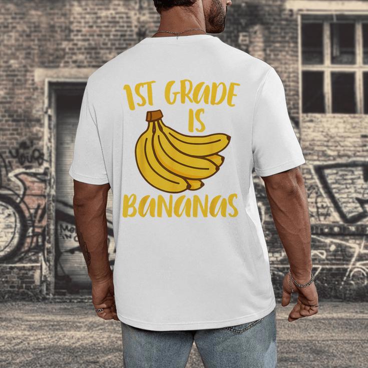 1st Grade Is Bananas Teacher Teaching Back To School Men's Back Print T-Shirt, funny design