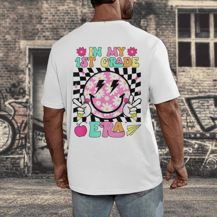 In My 1st Grade Era Smile Face Back To School Teacher Kid Men's Back Print T-Shirt, funny design