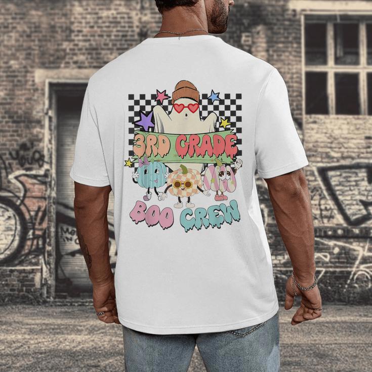 3rd Grade Boo Crew Third Grade Halloween Costume Teacher Kid Men's Back Print T-Shirt, funny design