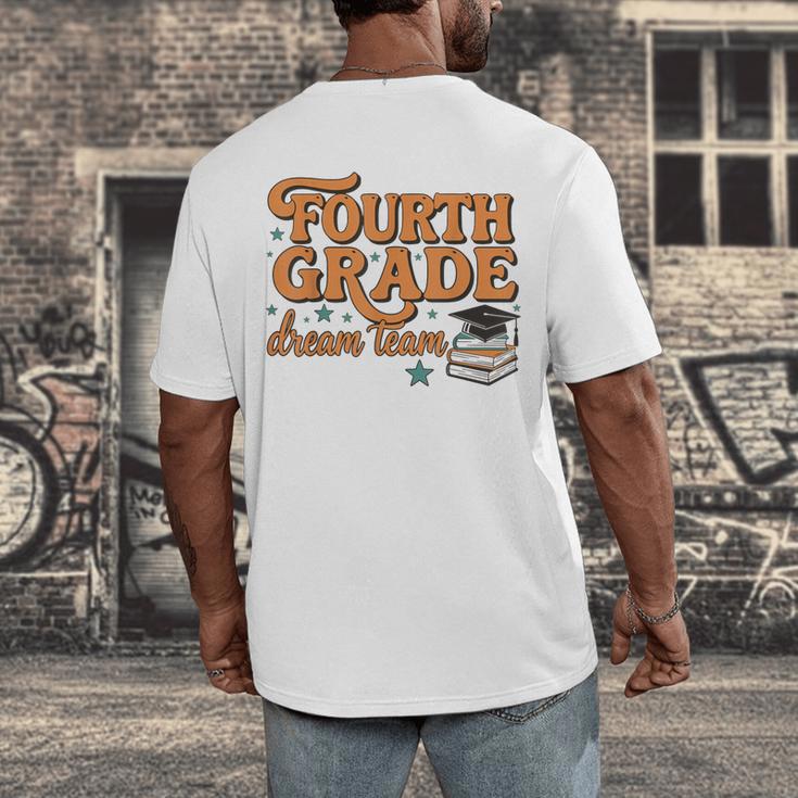 4th Grade Back To School Fourth Grade Dream Team Teacher Men's Back Print T-Shirt, funny design