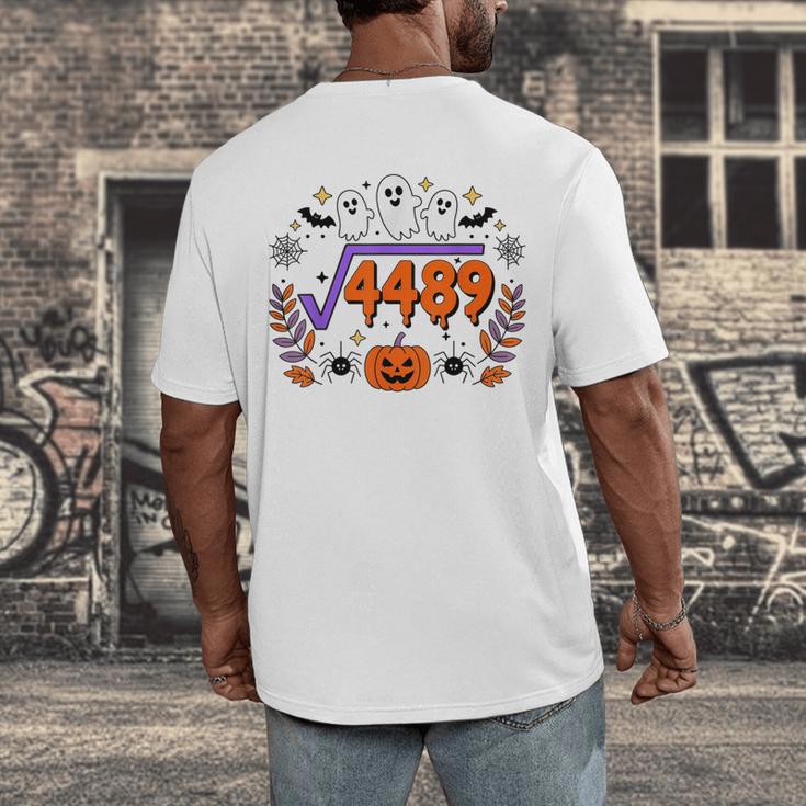 67 Meme Square Root 4489 Teen Six Seven Slang Math Teacher Men's Back Print T-Shirt, funny design