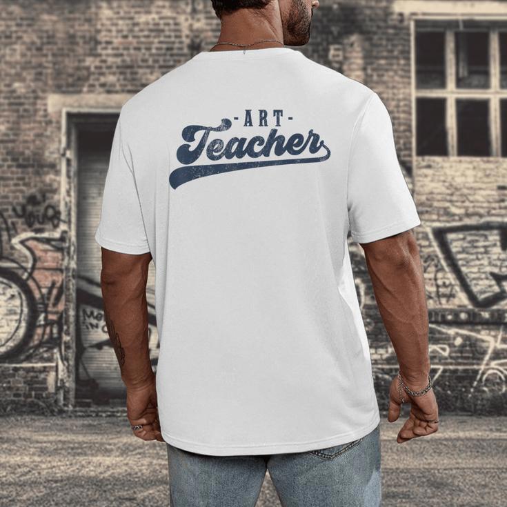 Art Teacher Men Women Cute Vintage Graphic Art Teacher Men's Back Print T-Shirt, funny design