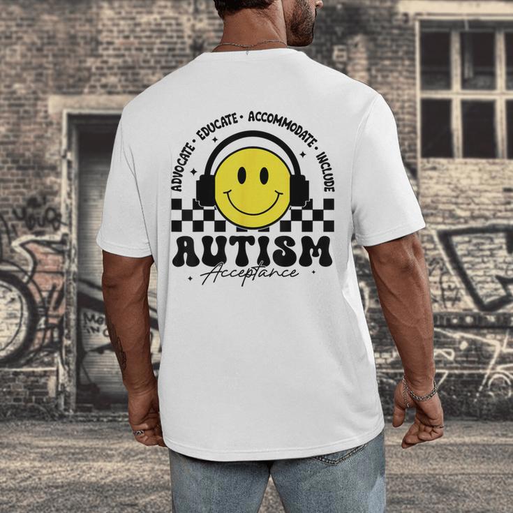 Autism Awareness Acceptance Special Education Teacher Kids Men's Back Print T-Shirt, funny design