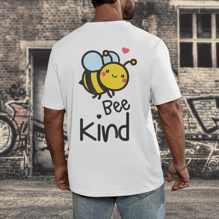 Bee Kind Bumble Bee Anti Bullying Teacher Kindness Matters Men's Back Print T-Shirt, funny design Bee Kind Bumble Bee Anti Bullying Teacher Kindness Matters Men's Back Print T-Shirt, funny design