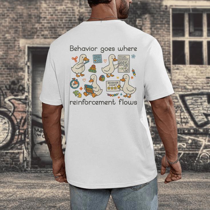 Behavior Analyst Silly Goose RBT ABA Therapy Sped Teacher Men's Back Print T-Shirt, funny design Behavior Analyst Silly Goose RBT ABA Therapy Sped Teacher Men's Back Print T-Shirt, funny design