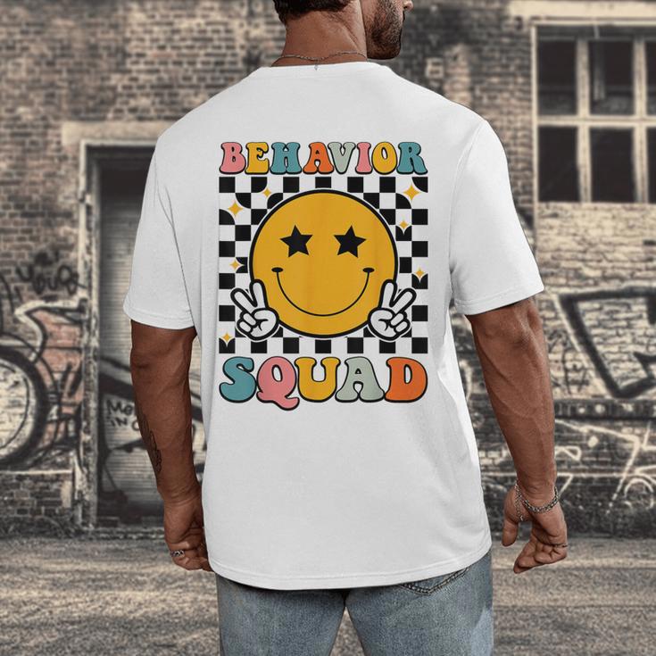 Behavior Squad Specialist Analyst Behavior Teacher Retro Men's Back Print T-Shirt, funny design Behavior Squad Specialist Analyst Behavior Teacher Retro Men's Back Print T-Shirt, funny design
