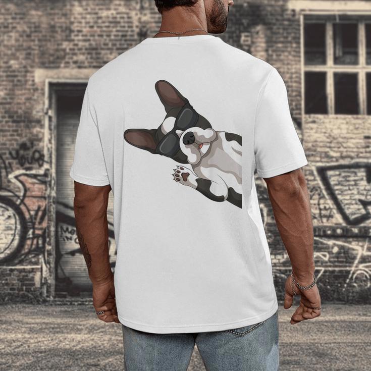 Boston Terrier Bostie Dog Kids Men Men's Back Print T-Shirt, funny design