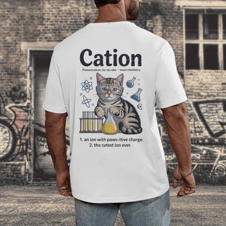 Cation Shirt Cat Science Chemistry Teacher Chemist Pun Men's Back Print T-Shirt, funny design Cation Shirt Cat Science Chemistry Teacher Chemist Pun Men's Back Print T-Shirt, funny design