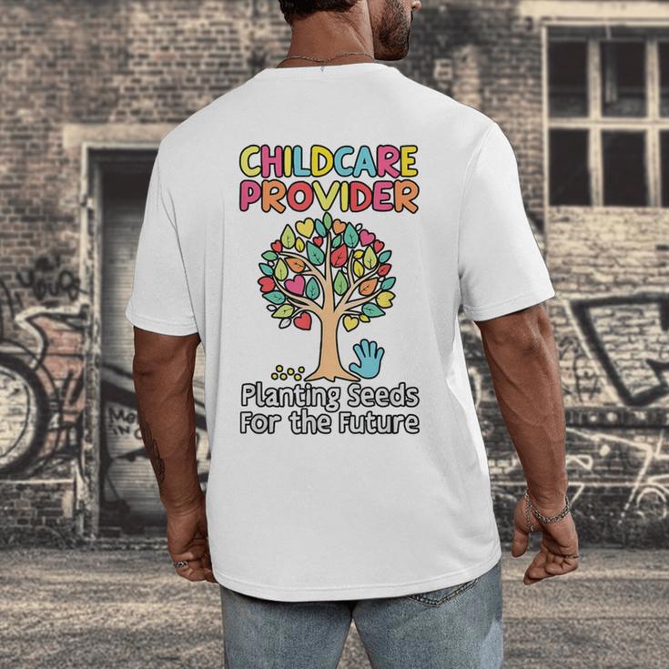 Childcare Provider Job Daycare Provider Daycare Teacher Men's Back Print T-Shirt, funny design Childcare Provider Job Daycare Provider Daycare Teacher Men's Back Print T-Shirt, funny design
