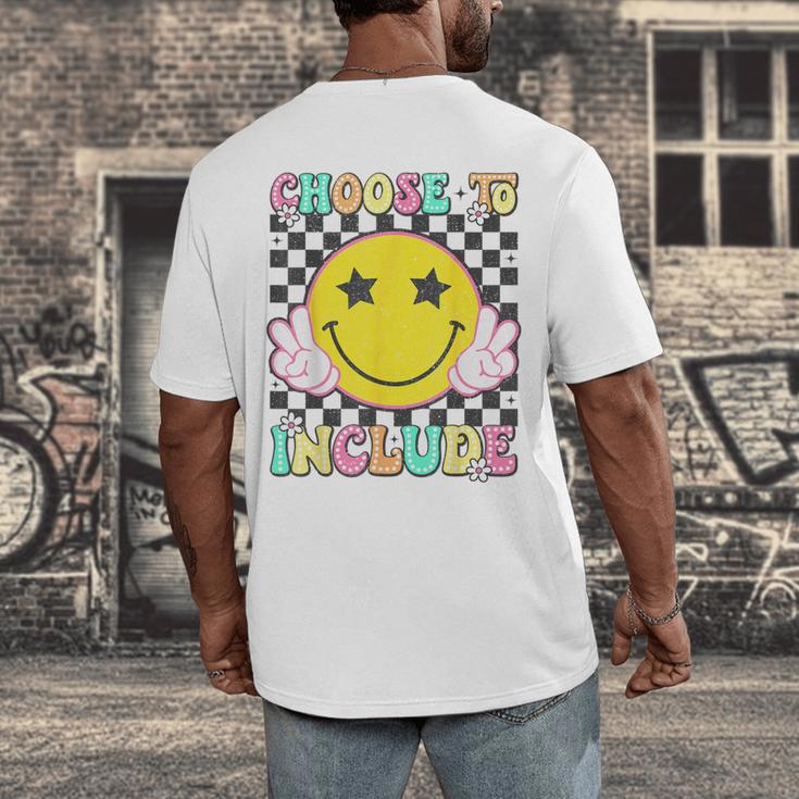 Choose To Include Special Education Teacher Autism Awareness Men's Back Print T-Shirt, funny design