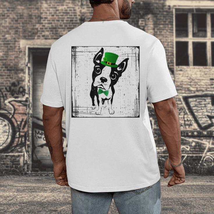 Cool Saint Patrick's Boston Terrier T Shirt For Dogs Lovers Men's Back Print T-Shirt, funny design