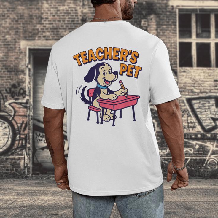 Cute Elementary School Student Dog Teacher's Pet Men's Back Print T-Shirt, funny design Cute Elementary School Student Dog Teacher's Pet Men's Back Print T-Shirt, funny design