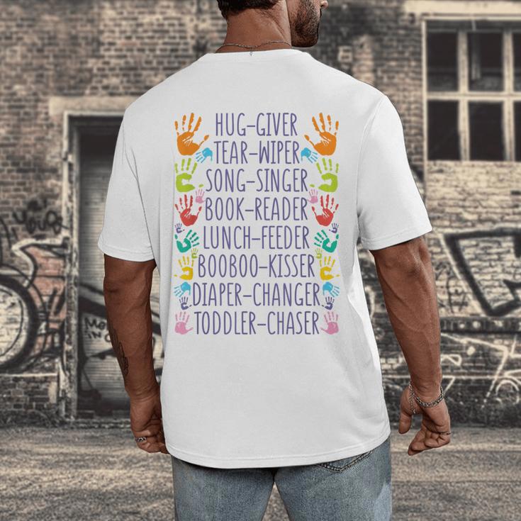 Daycare Provider Daycare Teacher Childcare Provider Men's Back Print T-Shirt, funny design