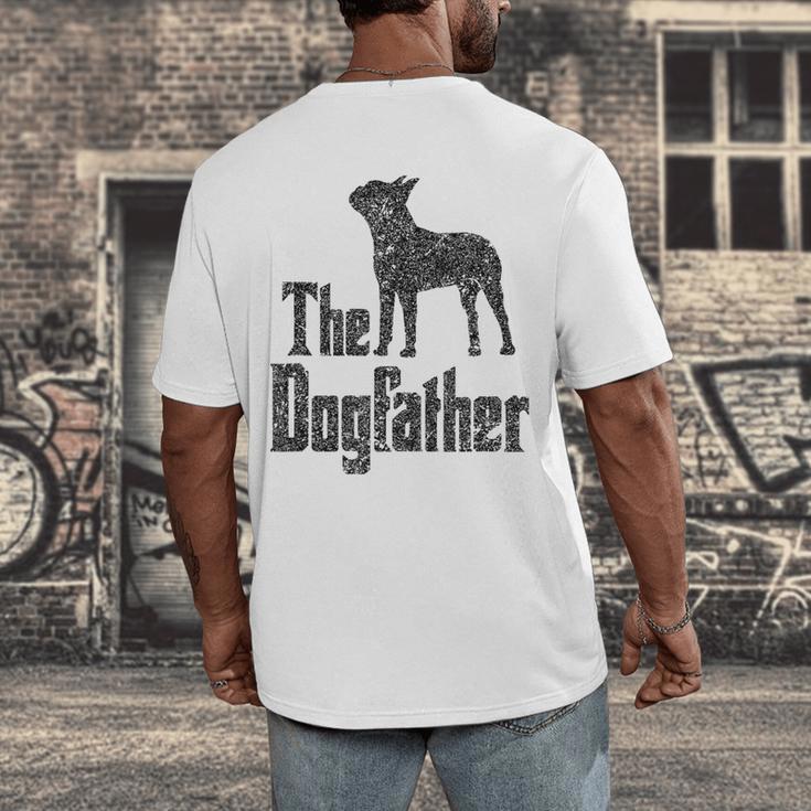 The Dogfather Boston Terrier Dog Funny Dog Gift T-Shirt For Men Women Girls Kids Men's Back Print T-Shirt, funny design
