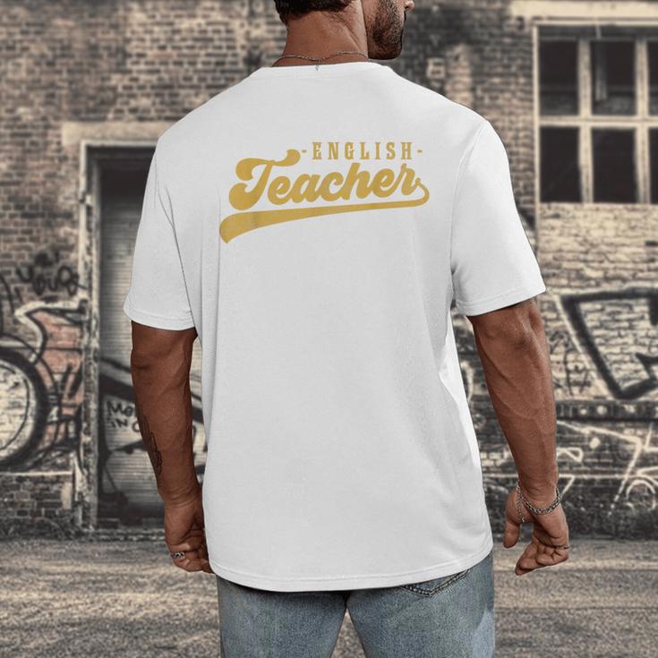 English Teacher Men Women Vintage Graphic English Teacher Men's Back Print T-Shirt, funny design English Teacher Men Women Vintage Graphic English Teacher Men's Back Print T-Shirt, funny design