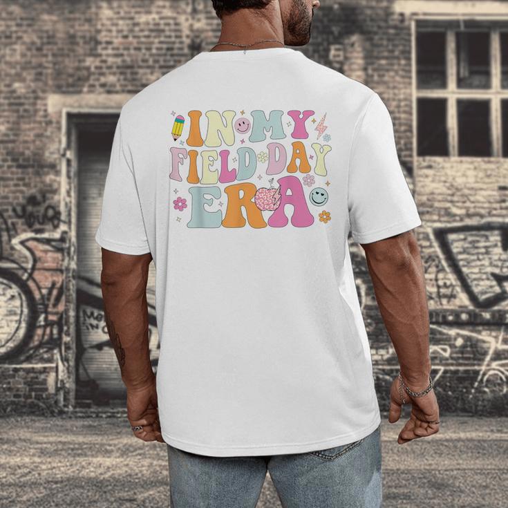 In My Field Day Era Teacher Kids Cute Groovy Field Day Men's Back Print T-Shirt, funny design
