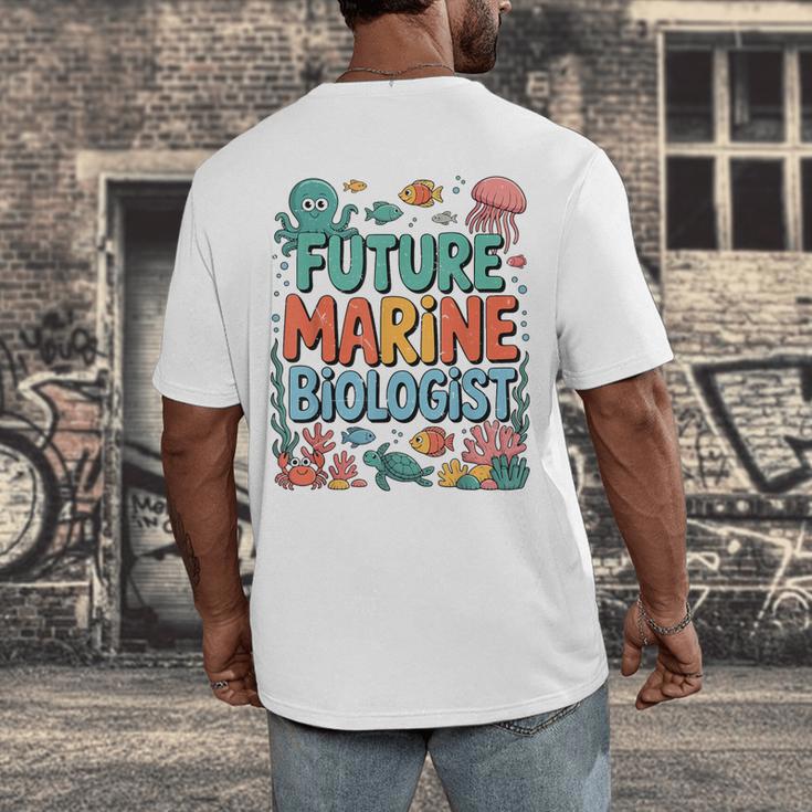 Future Marine Biologist Student Biology Teacher Kids Men's Back Print T-Shirt, funny design Future Marine Biologist Student Biology Teacher Kids Men's Back Print T-Shirt, funny design