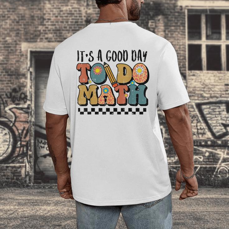Good Day To Do Math Teacher Vintage Groovy Nerd Women Men Men's Back Print T-Shirt, funny design Good Day To Do Math Teacher Vintage Groovy Nerd Women Men Men's Back Print T-Shirt, funny design