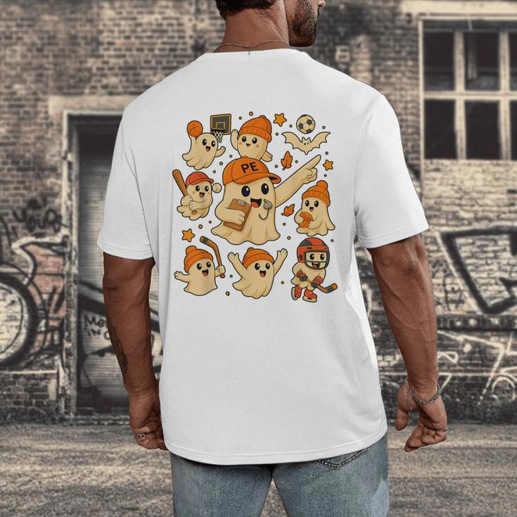 Halloween PE Teacher Costume Ghost Physical Education Men's Back Print T-Shirt, funny design Halloween PE Teacher Costume Ghost Physical Education Men's Back Print T-Shirt, funny design