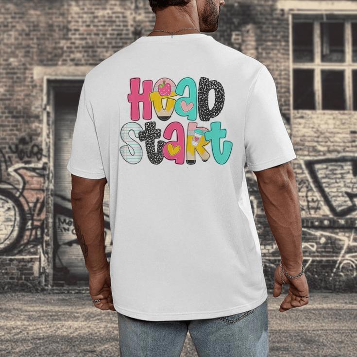 Head Start Team Homeschool Teacher Headstart Back To School Men's Back Print T-Shirt, funny design Head Start Team Homeschool Teacher Headstart Back To School Men's Back Print T-Shirt, funny design