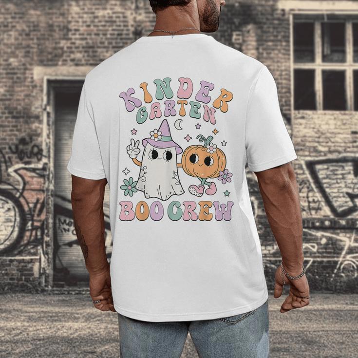 Kindergarten Boo Crew Halloween Floral Ghost Kinder Teacher Men's Back Print T-Shirt, funny design Kindergarten Boo Crew Halloween Floral Ghost Kinder Teacher Men's Back Print T-Shirt, funny design