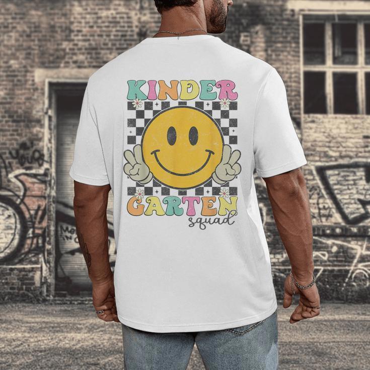 Kindergarten Squad Smile Face Teachers Kids Back To School Men's Back Print T-Shirt, funny design