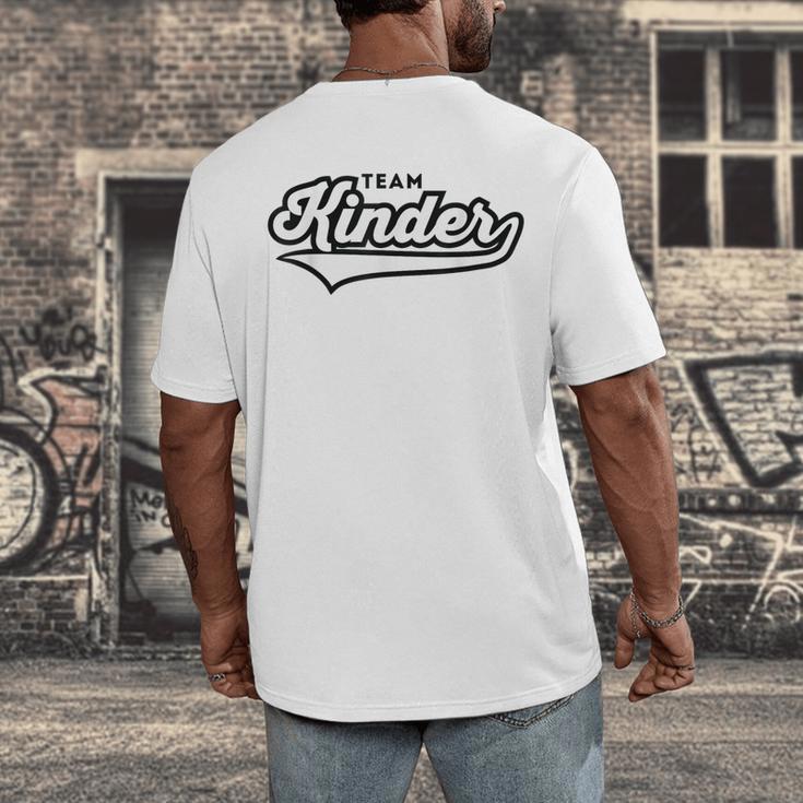 Kindergarten TEAM School Teacher Kinder Baseball-Style Shirt Men's Back Print T-Shirt, funny design