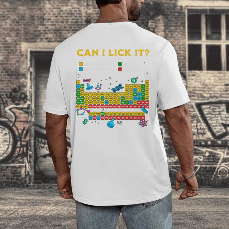 Can I Lick It Periodic Table Science Teacher Student Premium Tri-Blend Men's Back Print T-Shirt, funny design Can I Lick It Periodic Table Science Teacher Student Premium Tri-Blend Men's Back Print T-Shirt, funny design