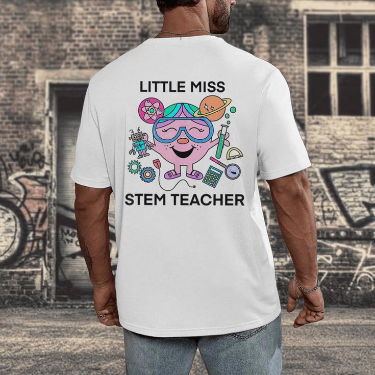 Little Miss Stem Teacher Men's Back Print T-Shirt, funny design Little Miss Stem Teacher Men's Back Print T-Shirt, funny design