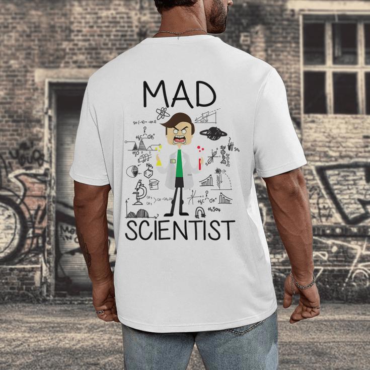 Mad Scientist Shirt Kids Boys Youth Science Teacher Men's Back Print T-Shirt, funny design