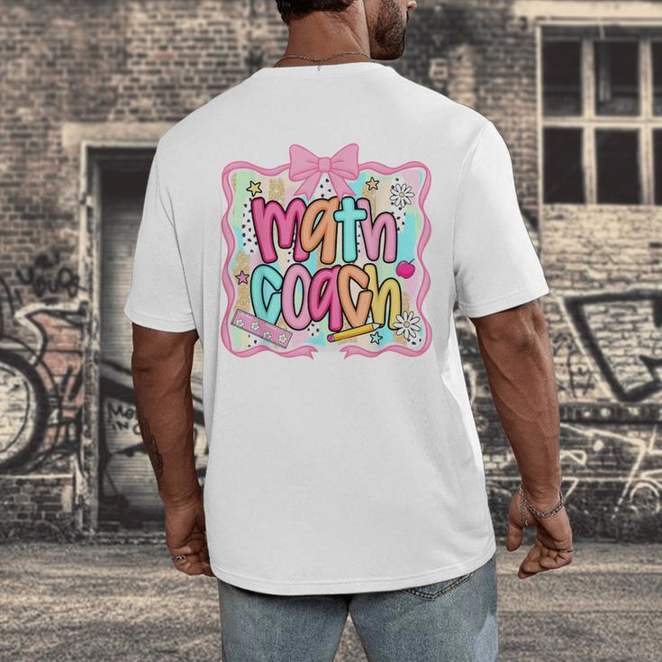 Math Coach Back To School Math Teacher Men's Back Print T-Shirt, funny design Math Coach Back To School Math Teacher Men's Back Print T-Shirt, funny design