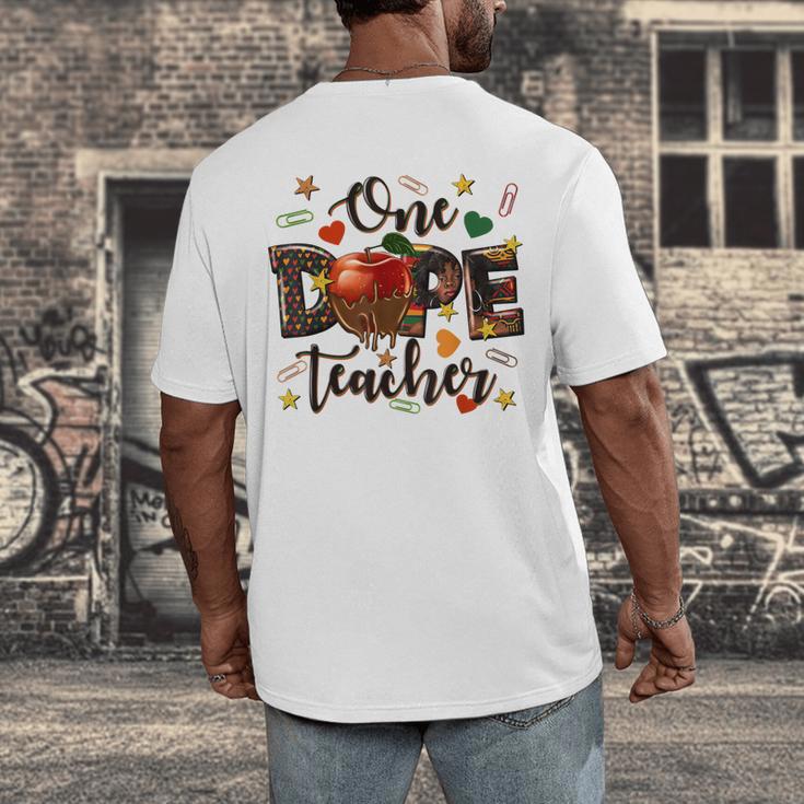 One Dope Teacher Men's Back Print T-Shirt, funny design
