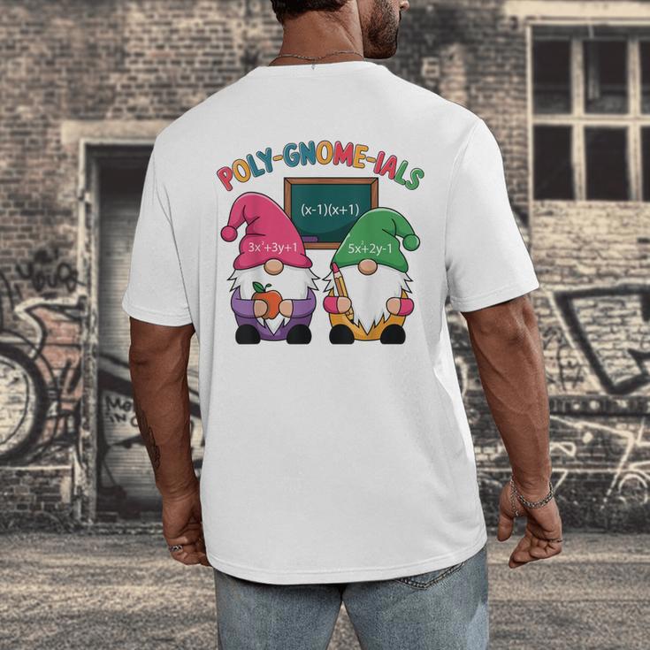 Poly-Gnome-Ials Algebra Teacher Calcul Teacher Men's Back Print T-Shirt, funny design Poly-Gnome-Ials Algebra Teacher Calcul Teacher Men's Back Print T-Shirt, funny design