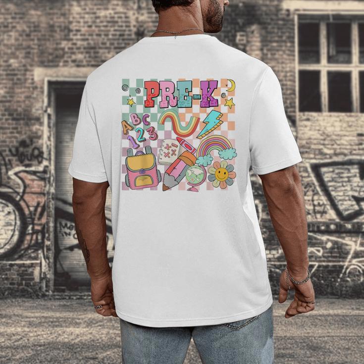 Pre K Back To School Teacher Student Men Women Kids Men's Back Print T-Shirt, funny design Pre K Back To School Teacher Student Men Women Kids Men's Back Print T-Shirt, funny design