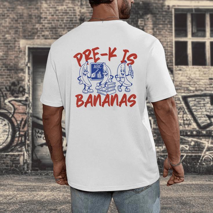 Pre-K Is Bananas Teacher Back To School Chaos Coordinator Men's Back Print T-Shirt, funny design Pre-K Is Bananas Teacher Back To School Chaos Coordinator Men's Back Print T-Shirt, funny design