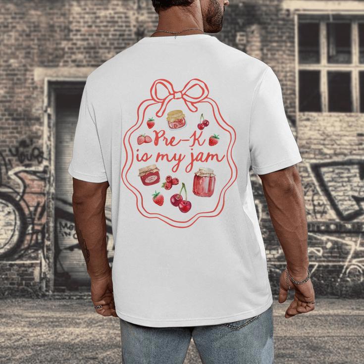 Preschool Pre-K Is My Jam Strawberry Girl Teacher Kids Men's Back Print T-Shirt, funny design Preschool Pre-K Is My Jam Strawberry Girl Teacher Kids Men's Back Print T-Shirt, funny design