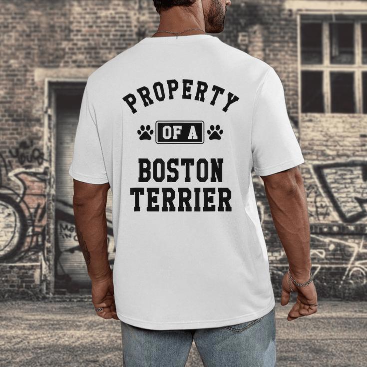 Property Of Boston Terrier Boston Terrier Shirt Men's Back Print T-Shirt, funny design