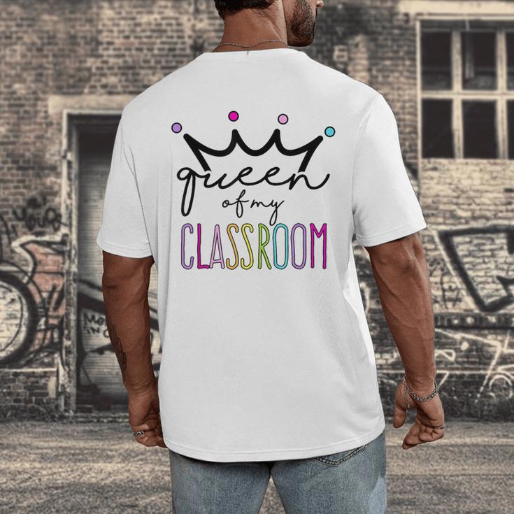Queen Of My Classroom Colorful Teacher For Men Women Men's Back Print T-Shirt, funny design Queen Of My Classroom Colorful Teacher For Men Women Men's Back Print T-Shirt, funny design