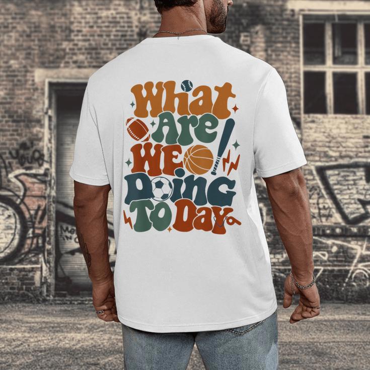 Retro PE Teacher What Are We Doing Today School Coach Women Men's Back Print T-Shirt, funny design